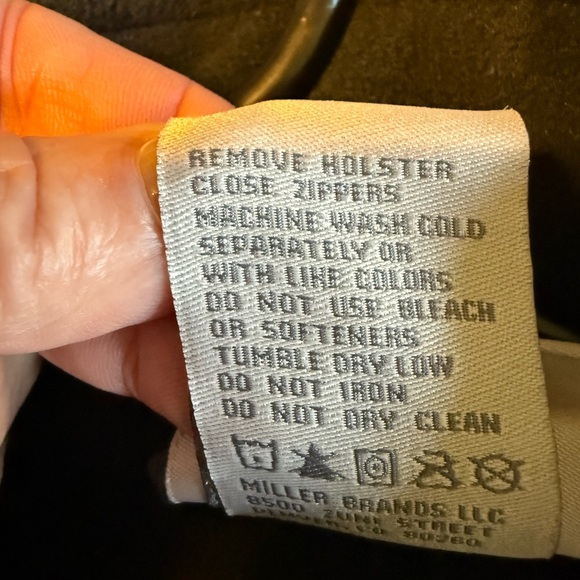 Cinch Conceal Carry Men's Grey Fleece Lined Vest Zippered - Picture 8 of 12